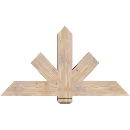 Ekena Millwork Kennewick Smooth Timber Gable Bracket, Douglas Fir, 48"W x 26"H x 5 1/2"D x 5 1/2"F, 13/12 Pitch GBW048X26X0606KEN00SDF